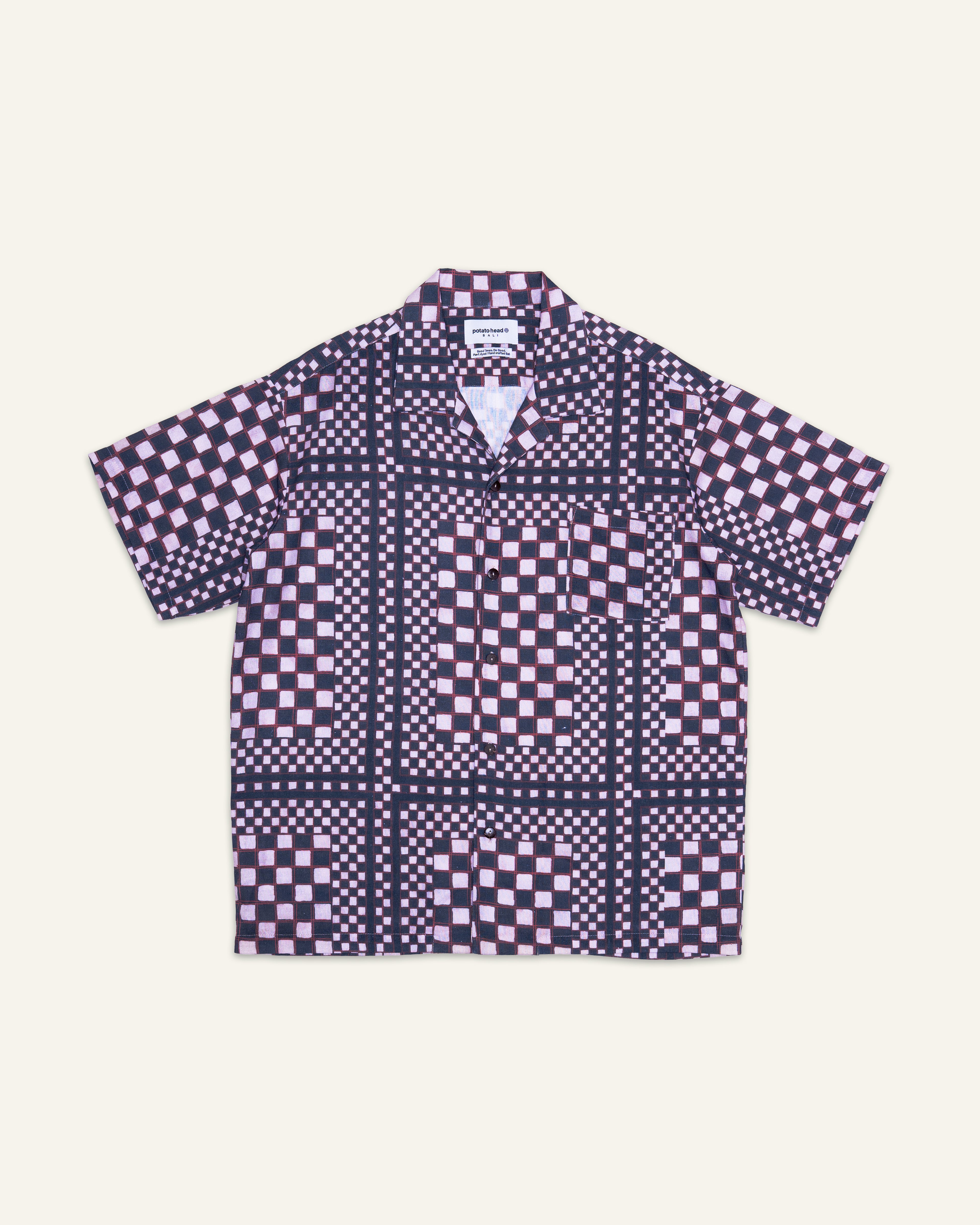 Framed Batik Short Sleeve Shirt