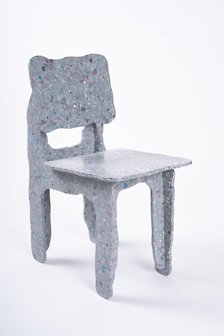 Flat Plastic Chair Grey