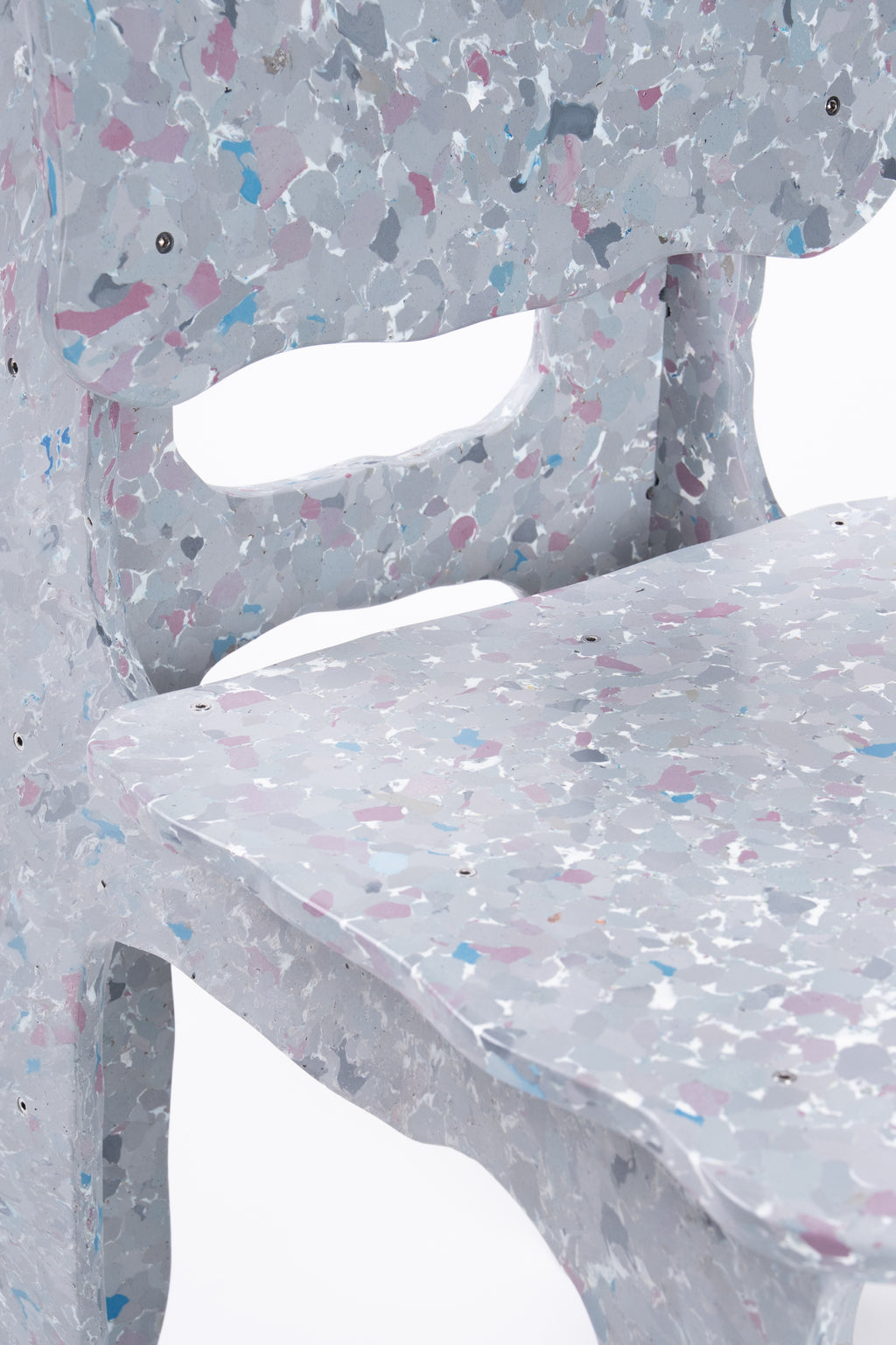Flat Plastic Chair Grey
