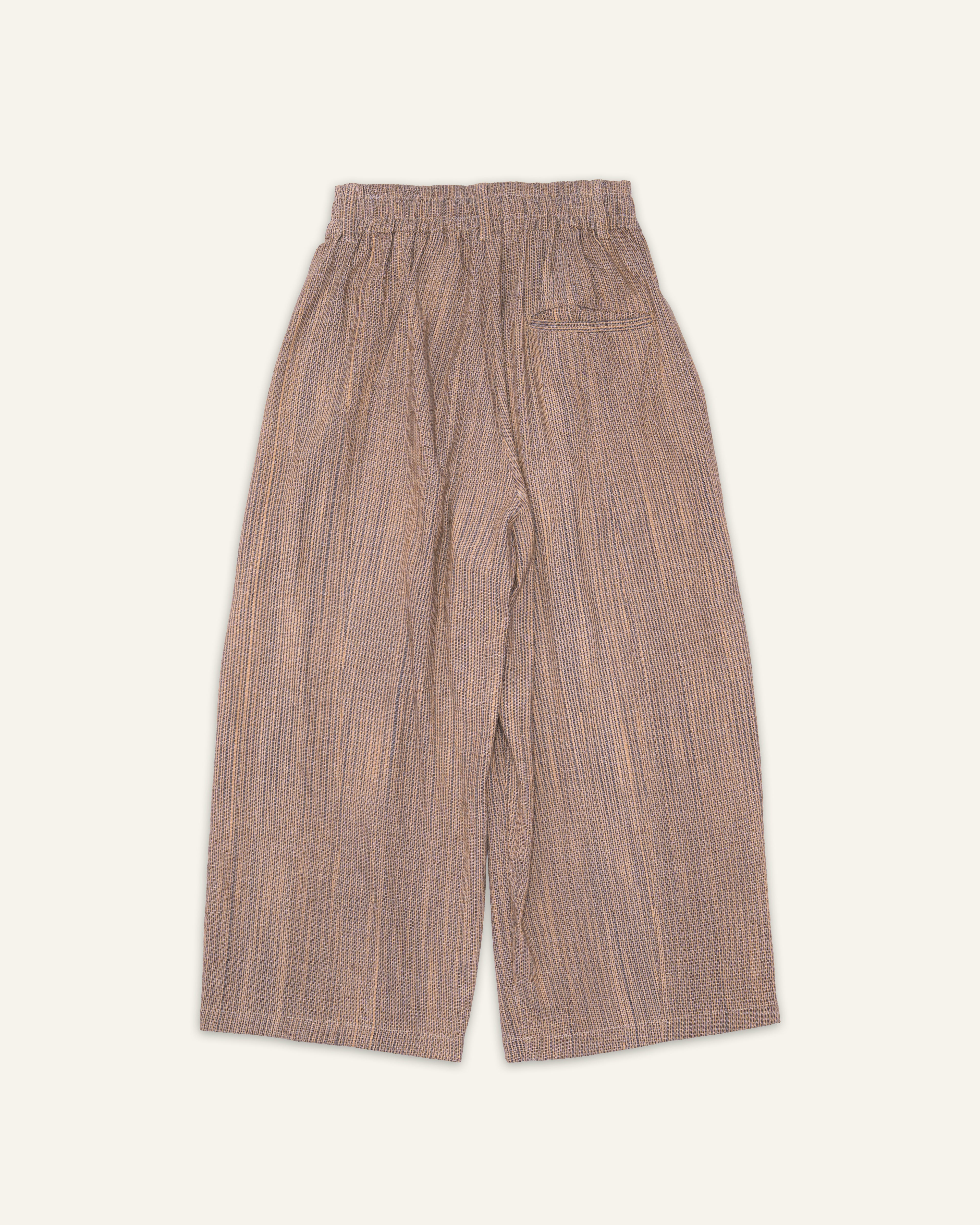 Handloom Curve Trousers Beige