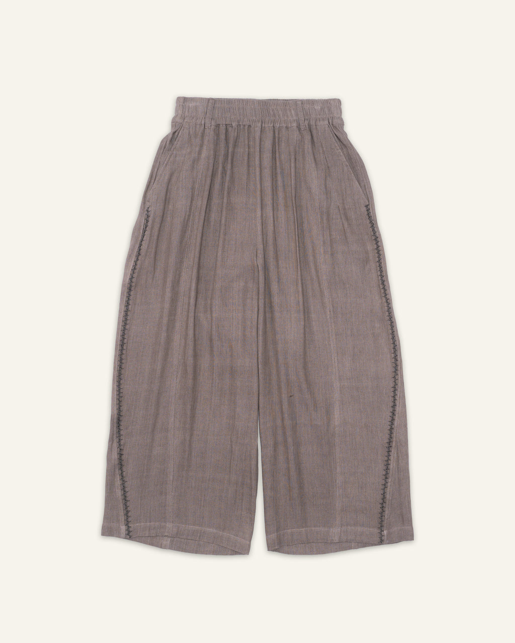 Handloom Curve Trousers Grey
