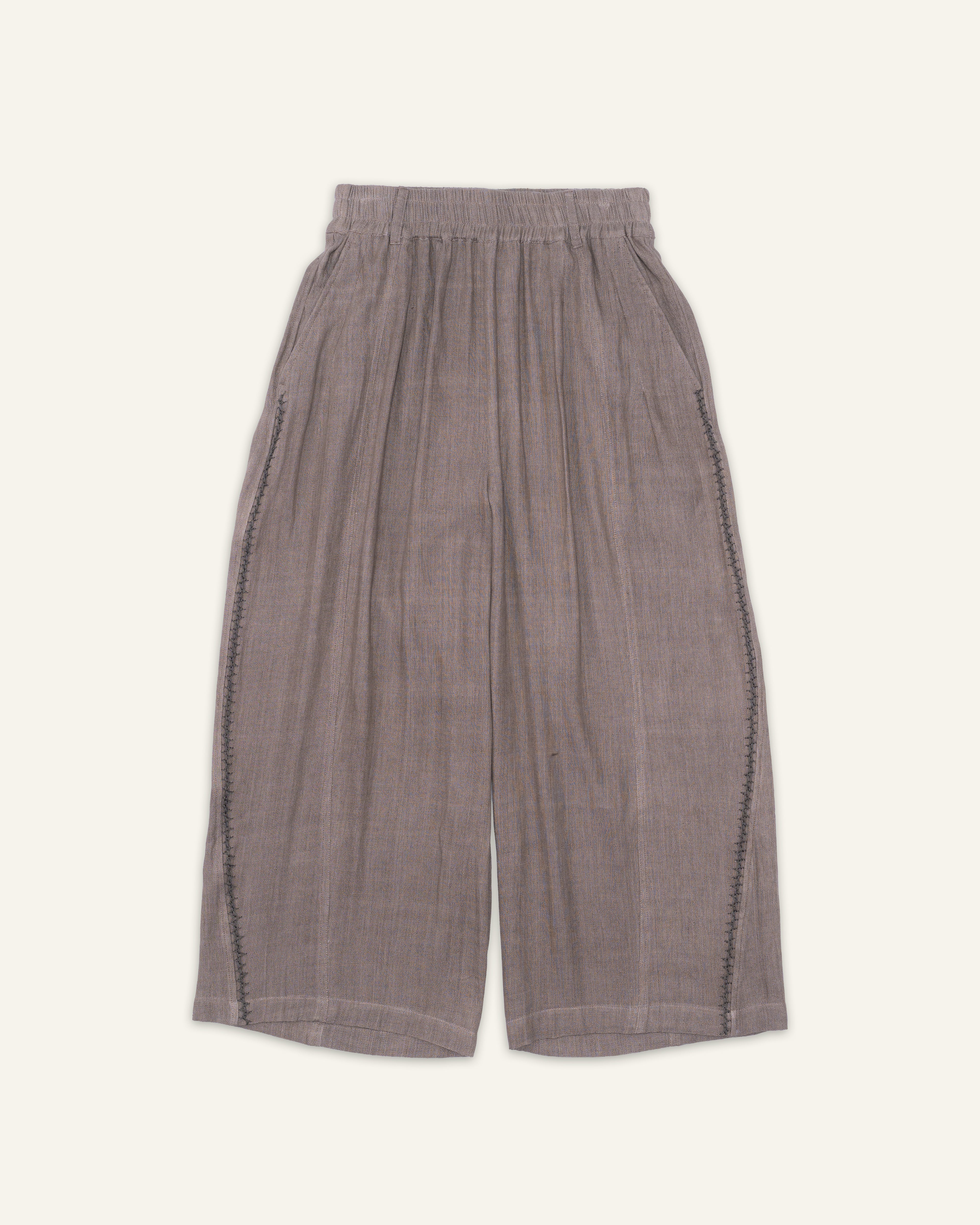 Handloom Curve Trousers Grey