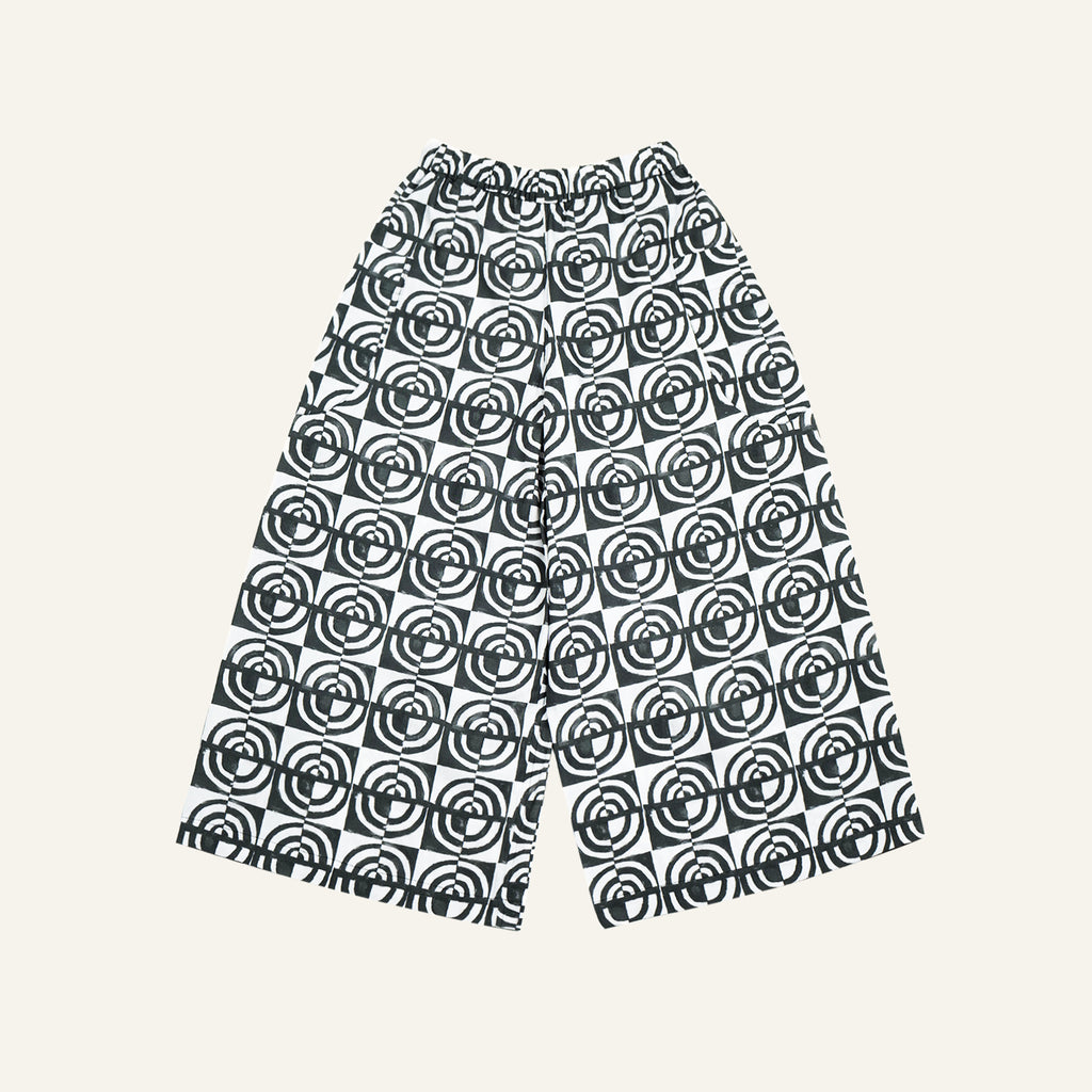 Monogram Block Print Sarong Pants