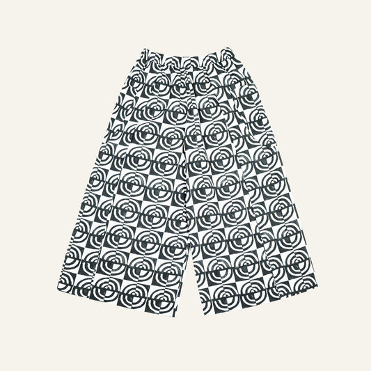 Monogram Block Print Sarong Pants