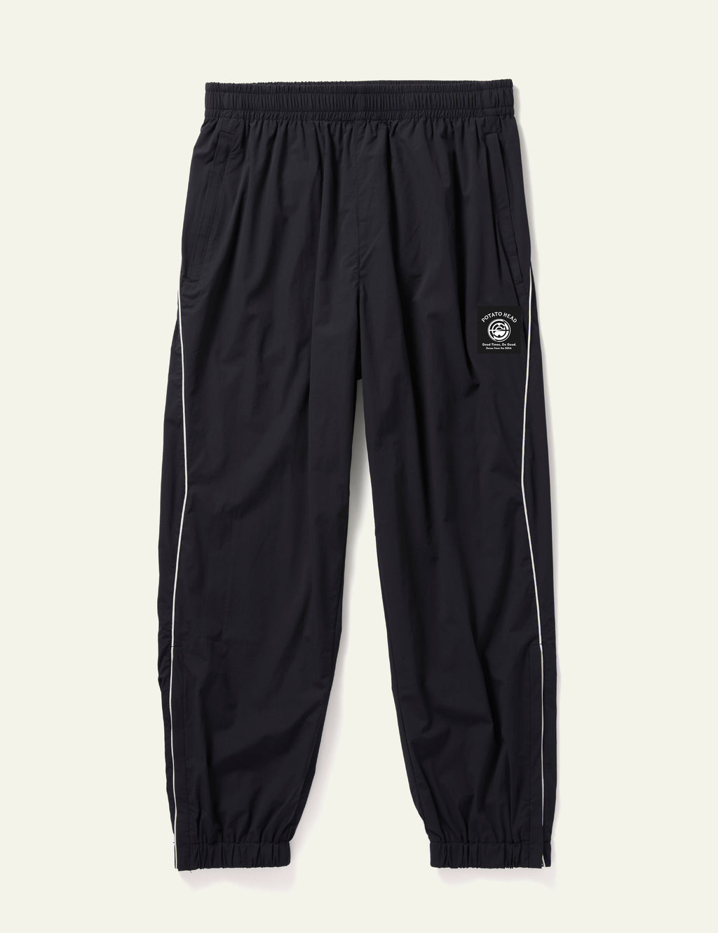 Nylon Track Pants Black
