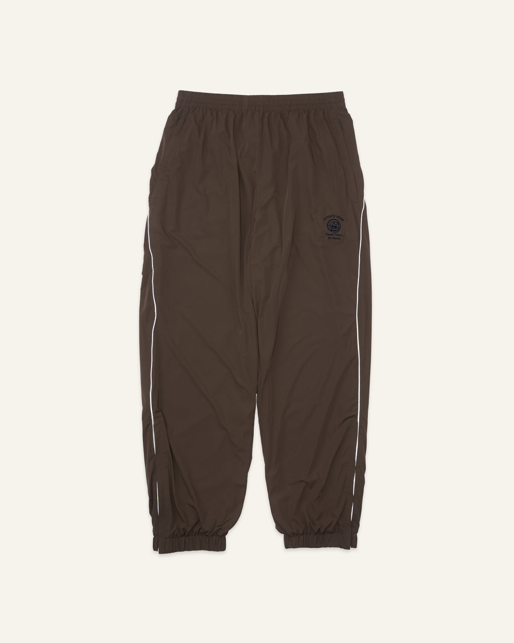 Nylon Track Pants Olive