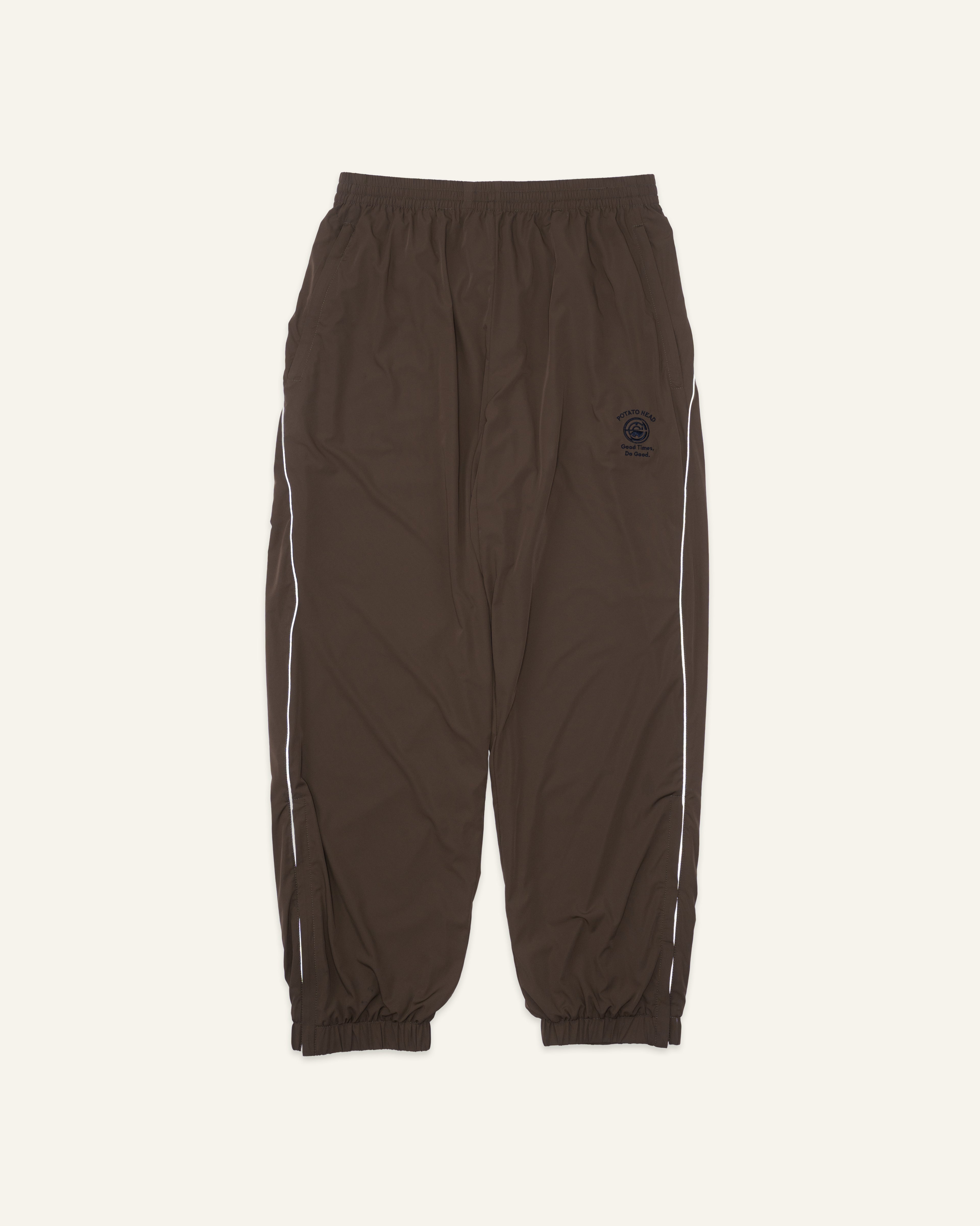 Nylon Track Pants Olive