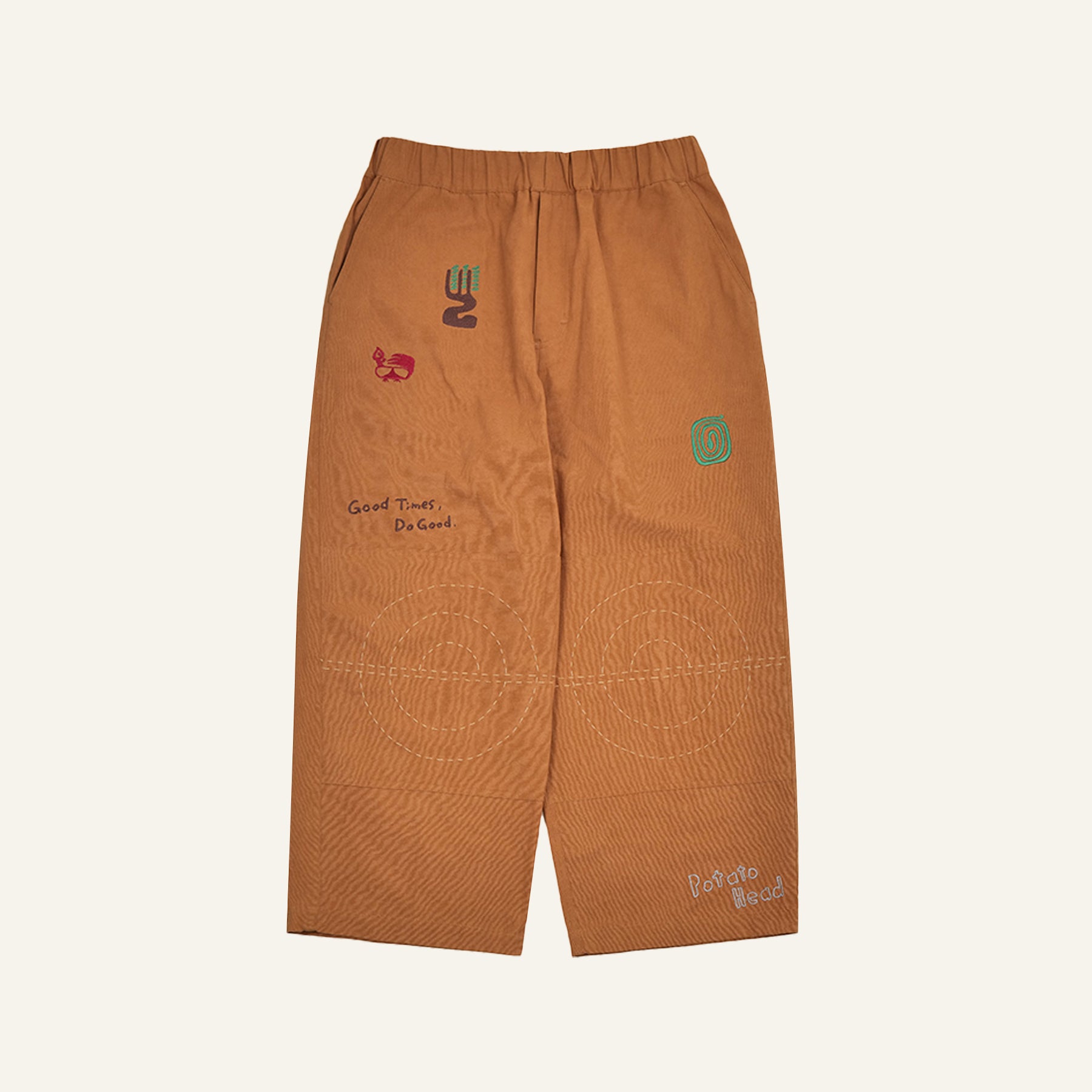 Natural Dyed Work Pants (Light Brown)
