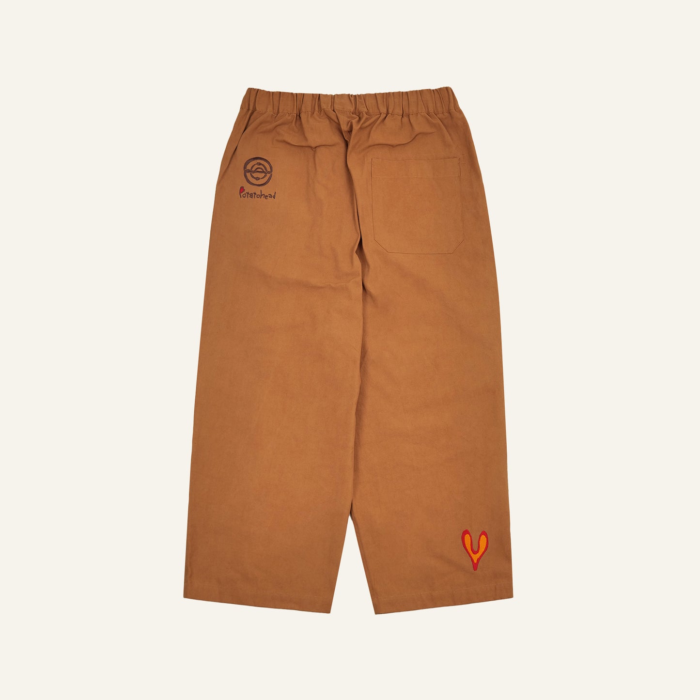 Natural Dyed Work Pants (Light Brown)
