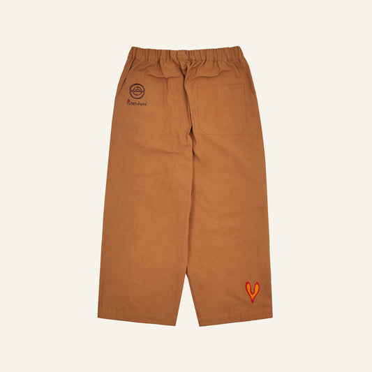 Natural Dyed Work Pants (Light Brown)