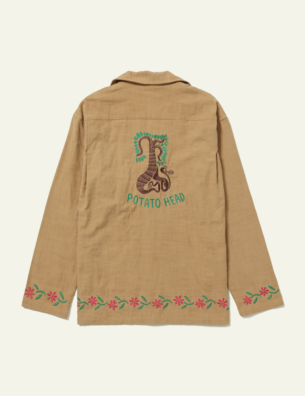 Embroidered Long Sleeve Shirt (Mango)