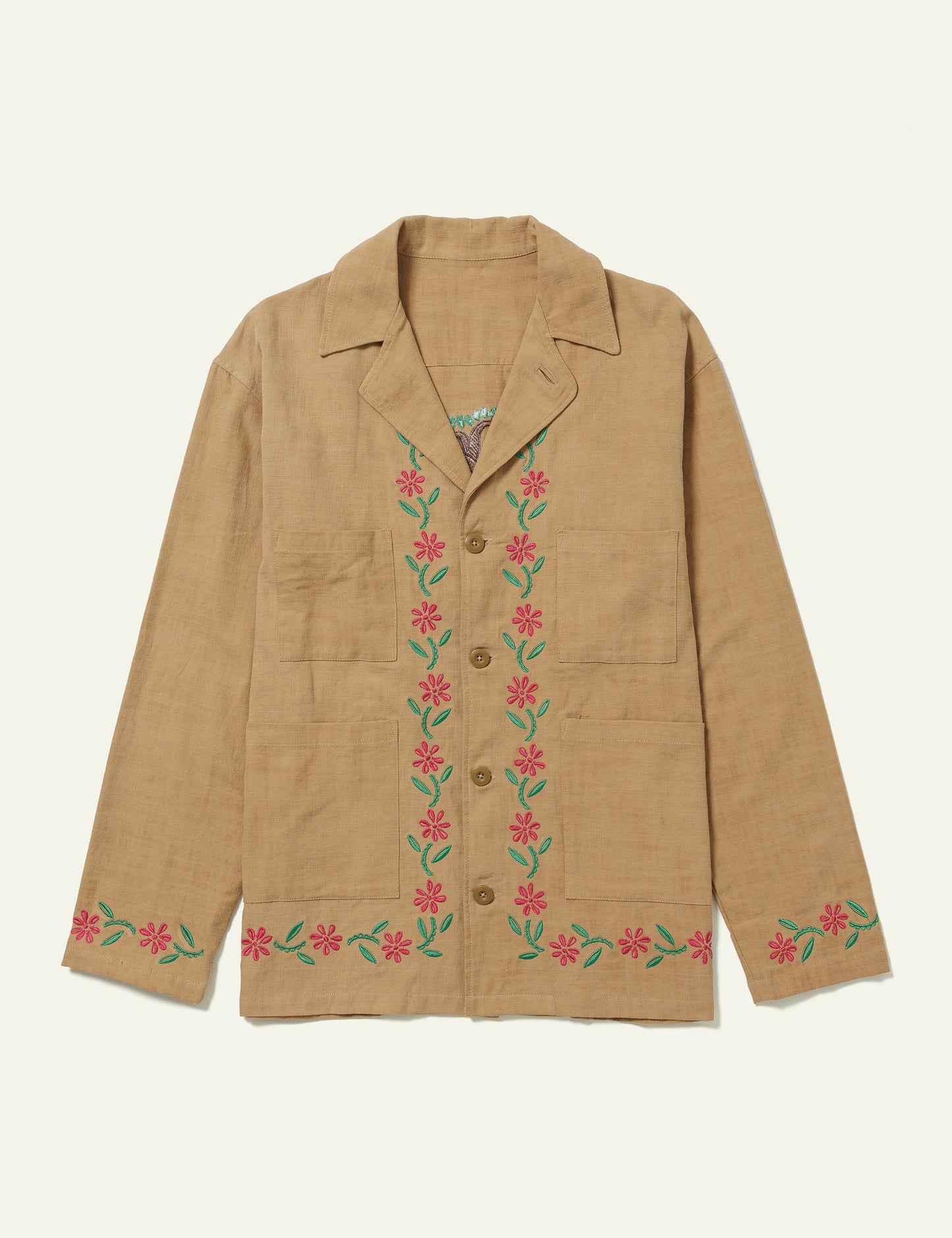 Embroidered Long Sleeve Shirt (Mango)