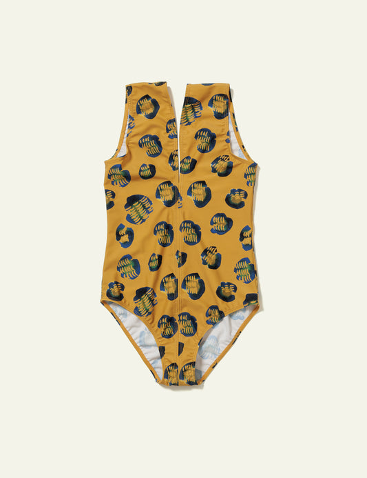 Printed Swimsuit (Animal Mustard)