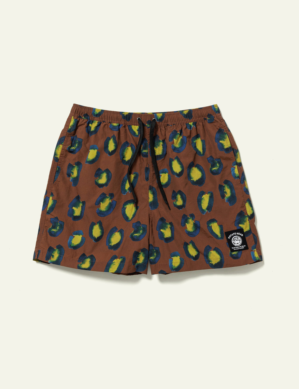 Printed Swim Shorts (Animal Brown)