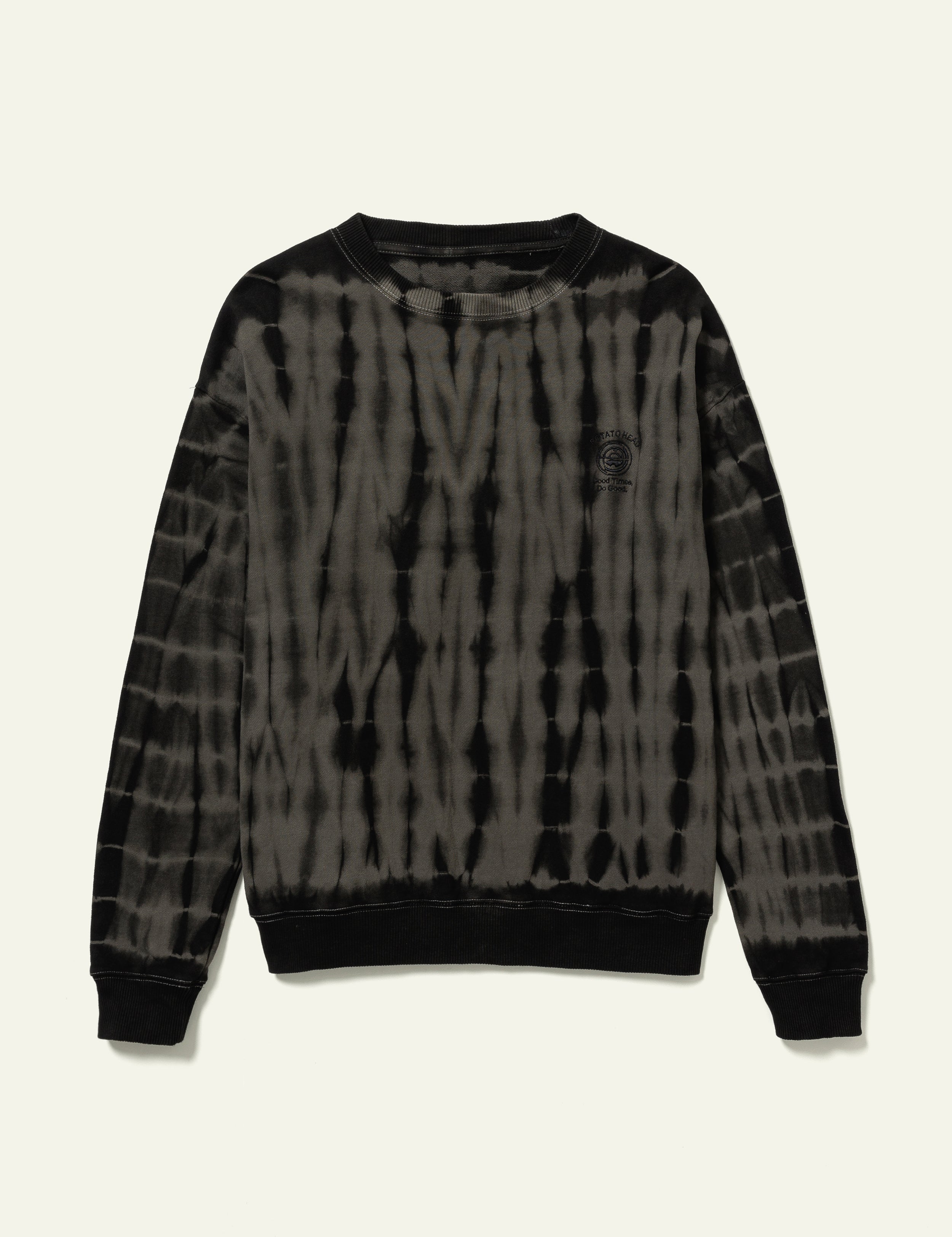 Tie Dye Crewneck Sweater (Black)