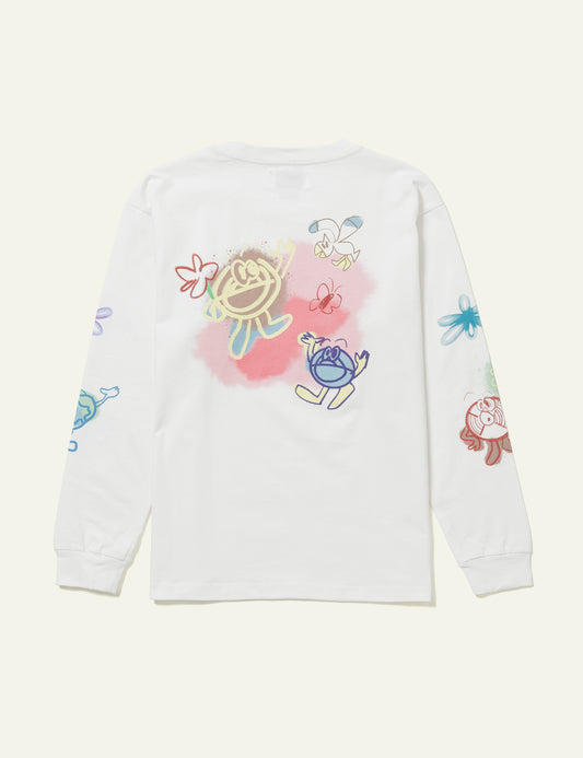 Eco Friends-Bli Made Long Sleeve T-Shirts (Off White)