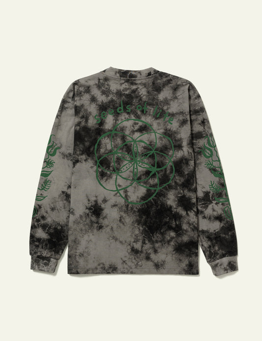 Seeds Of Life Long Sleeve T-Shirts (White x Light Grey)