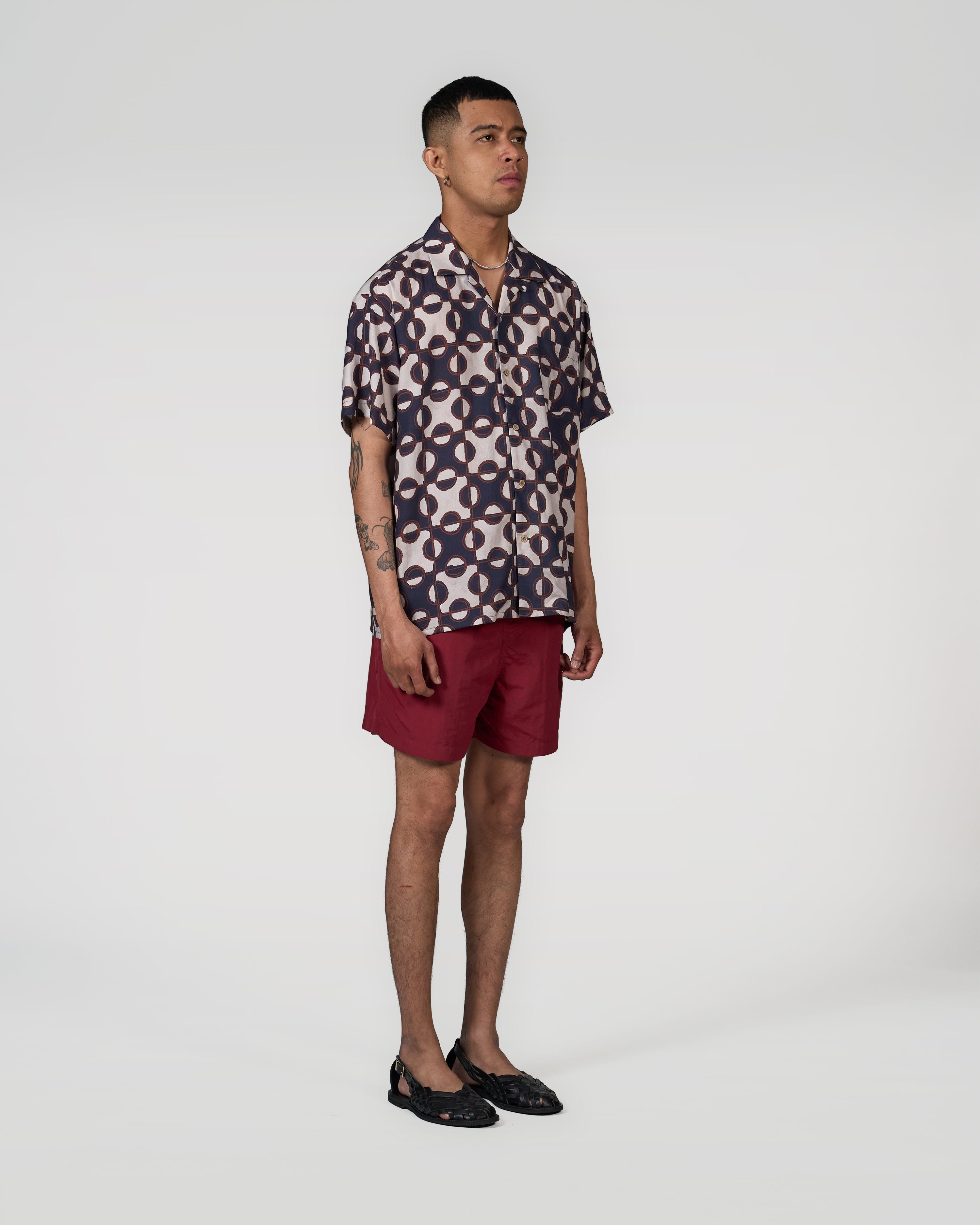 Batik Monogram Short Sleeve Shirt