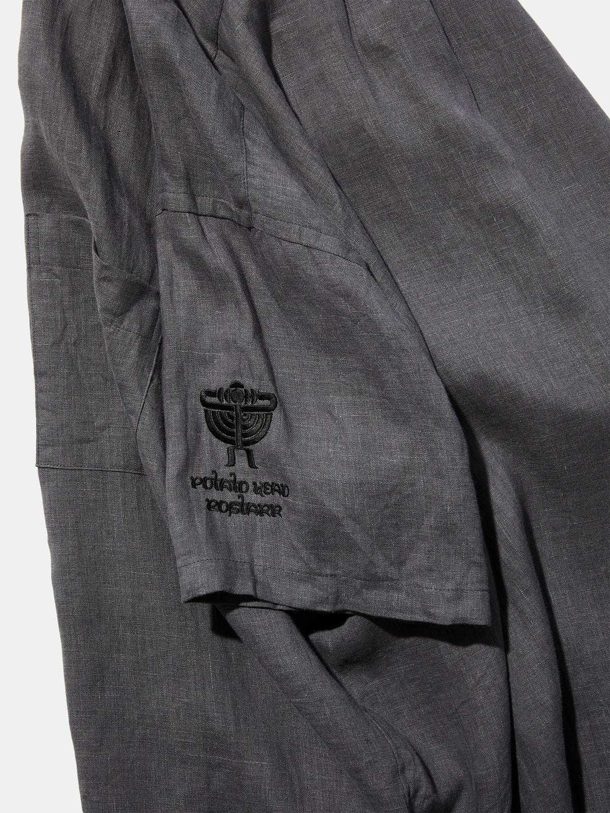 Potato Head × Rostarr × nonnative OFFICER STAND COLLAR S/S SHIRT LINEN CANVAS