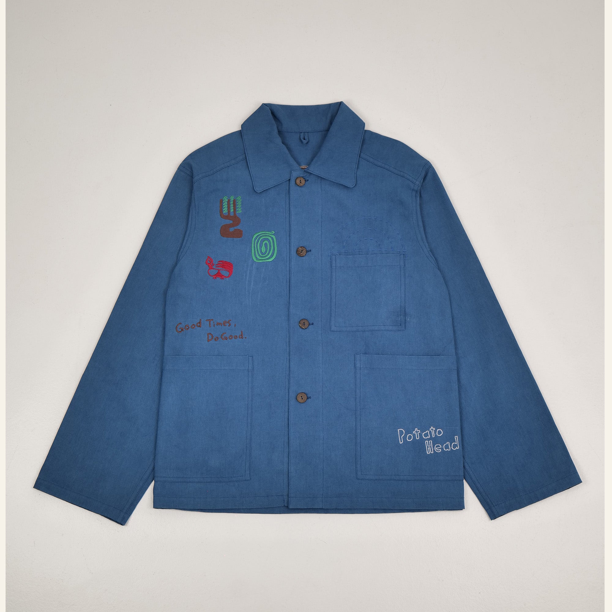 Natural Dyed Work Jacket (Indigo)