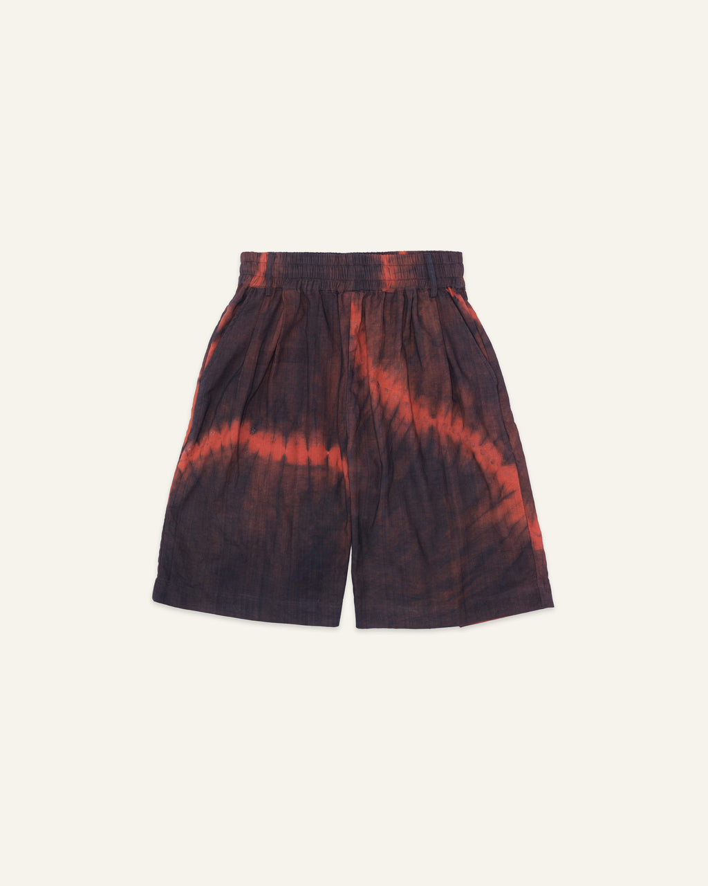 Tie Dye Oversized Shorts Brick