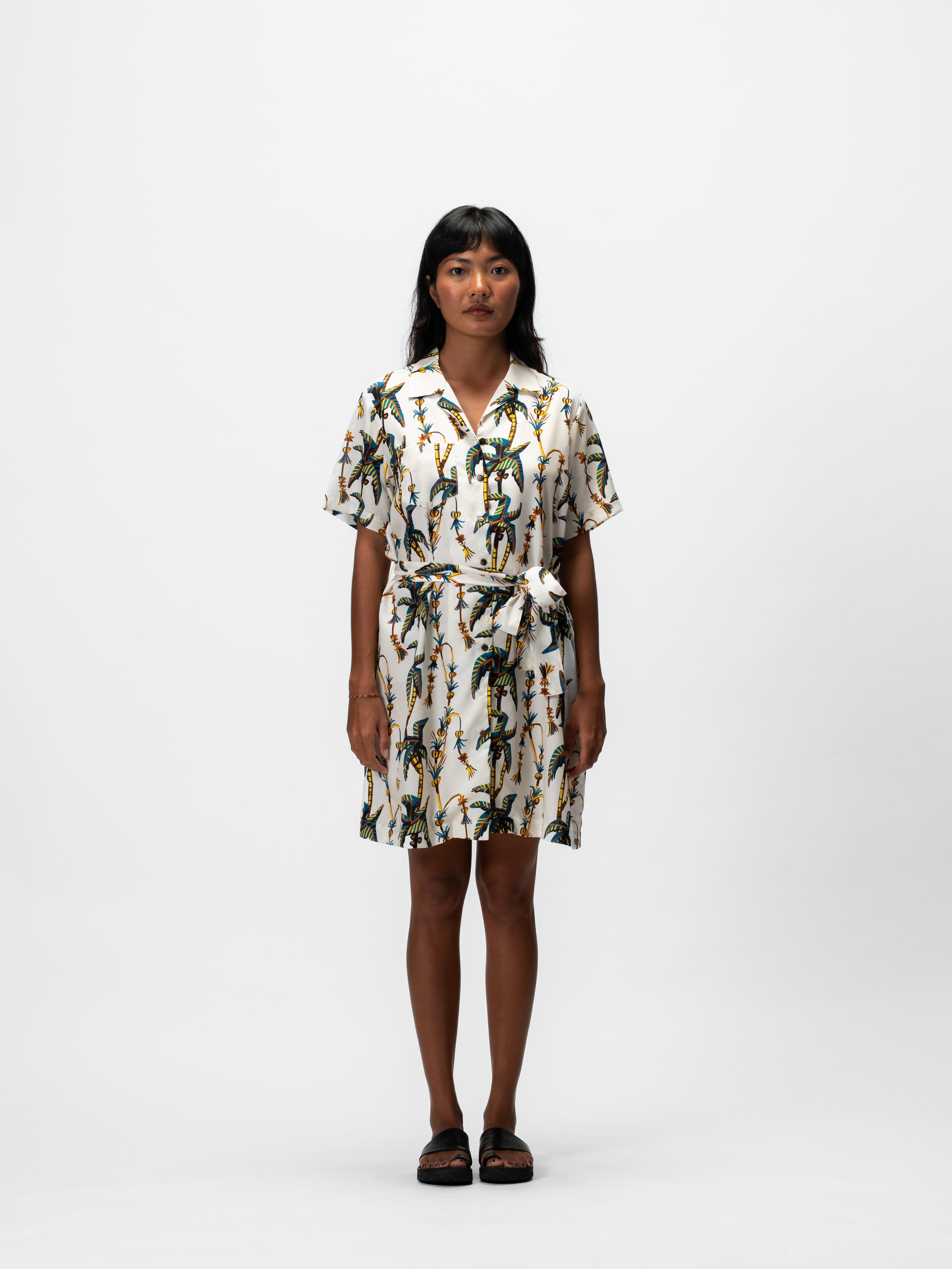 Penjor Shirt Dress Off White