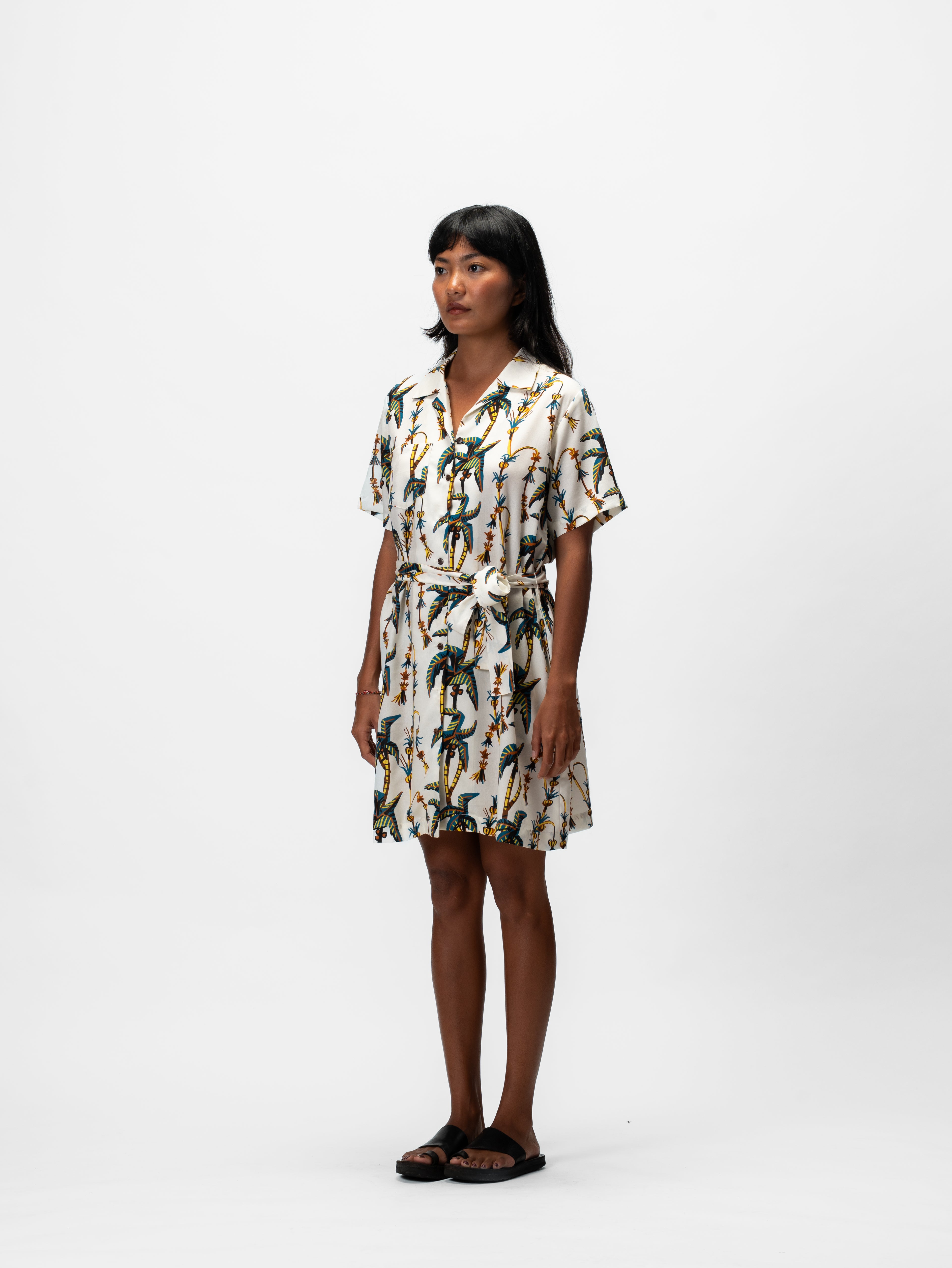 Penjor Shirt Dress Off White