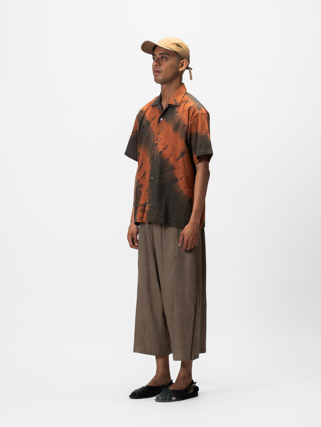 Tie Dye Short Sleeve Shirt Brick