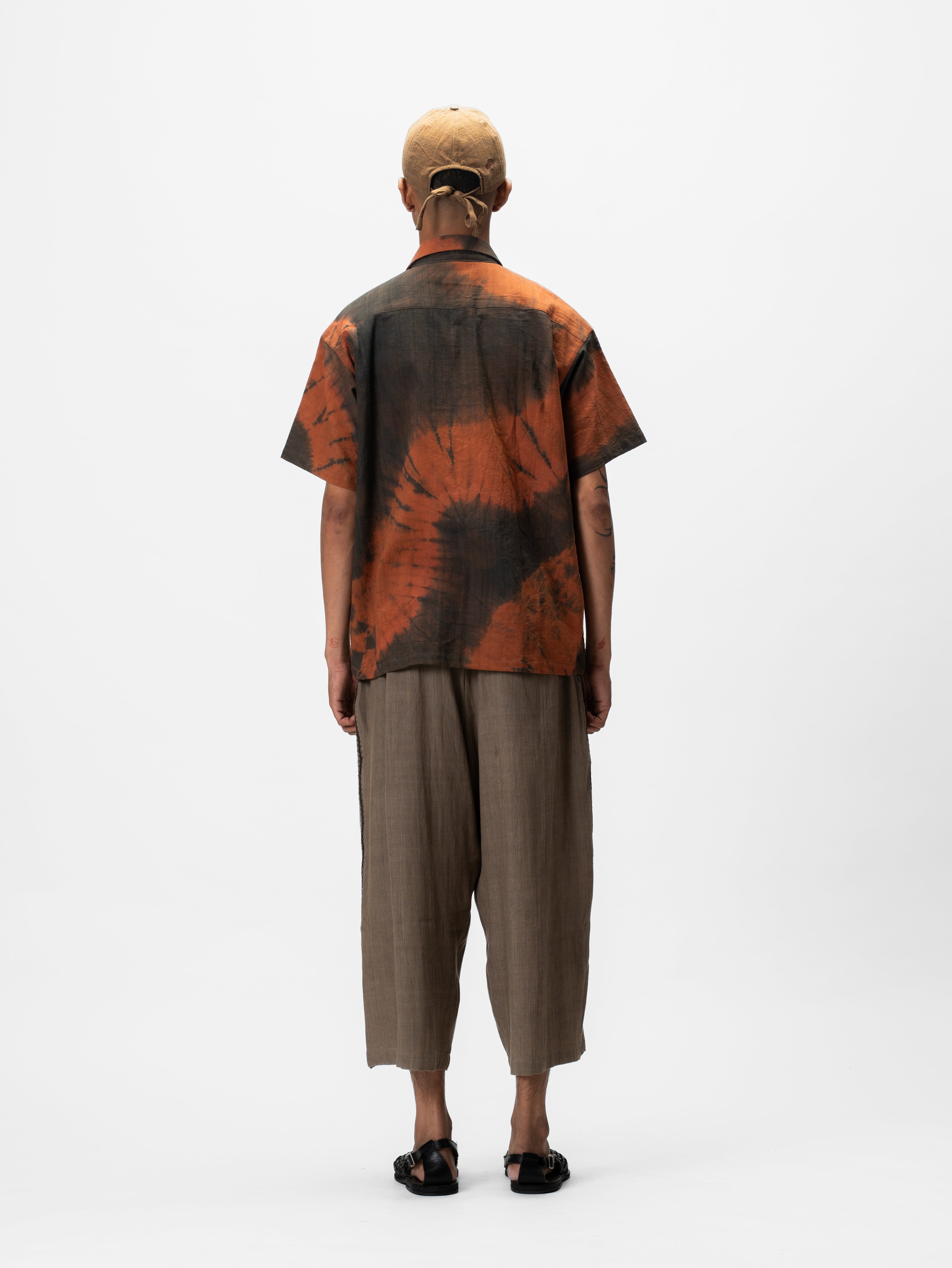 Tie Dye Short Sleeve Shirt Brick