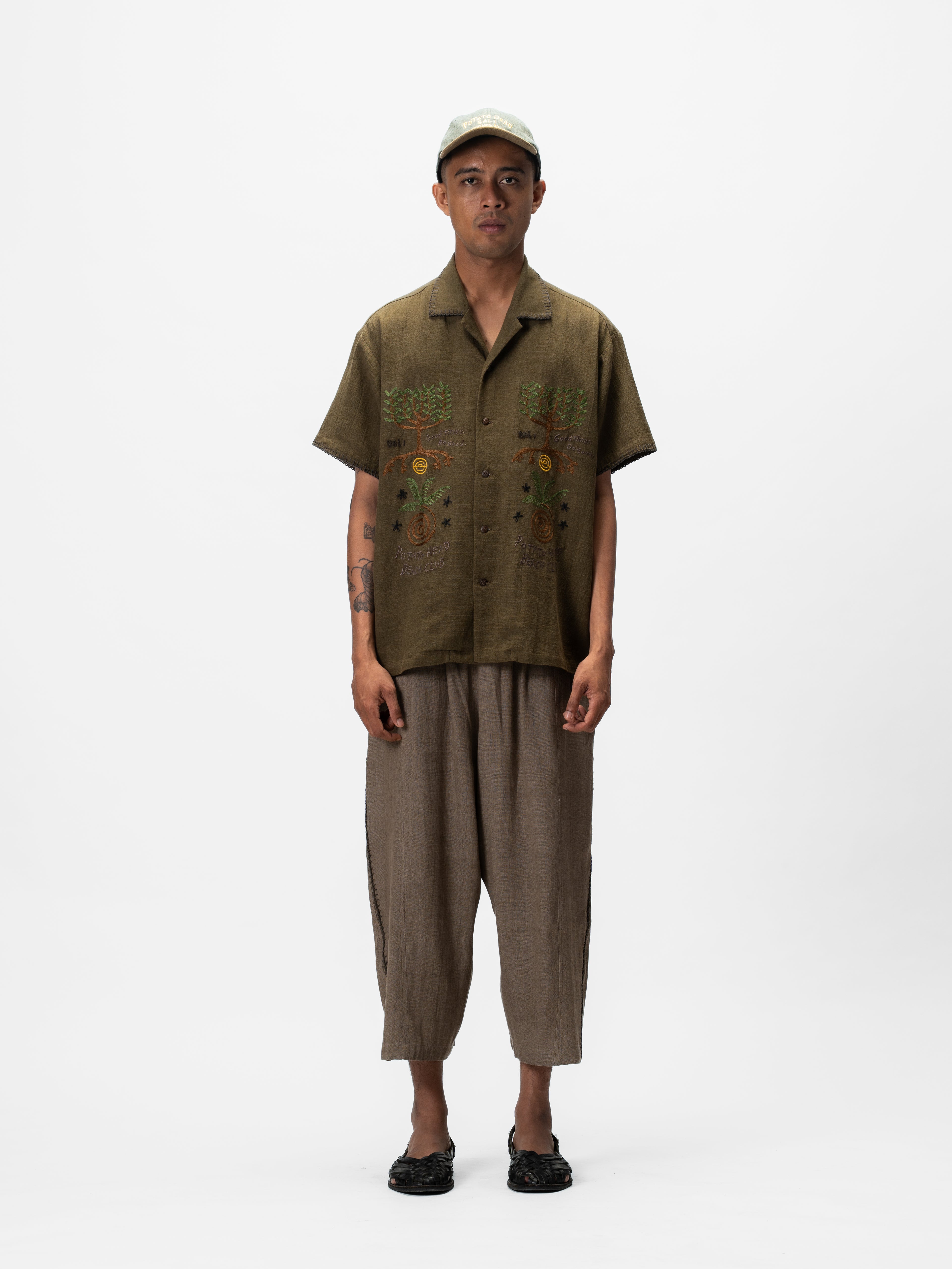 Seeds Of Life Short Sleeve Shirt Olive