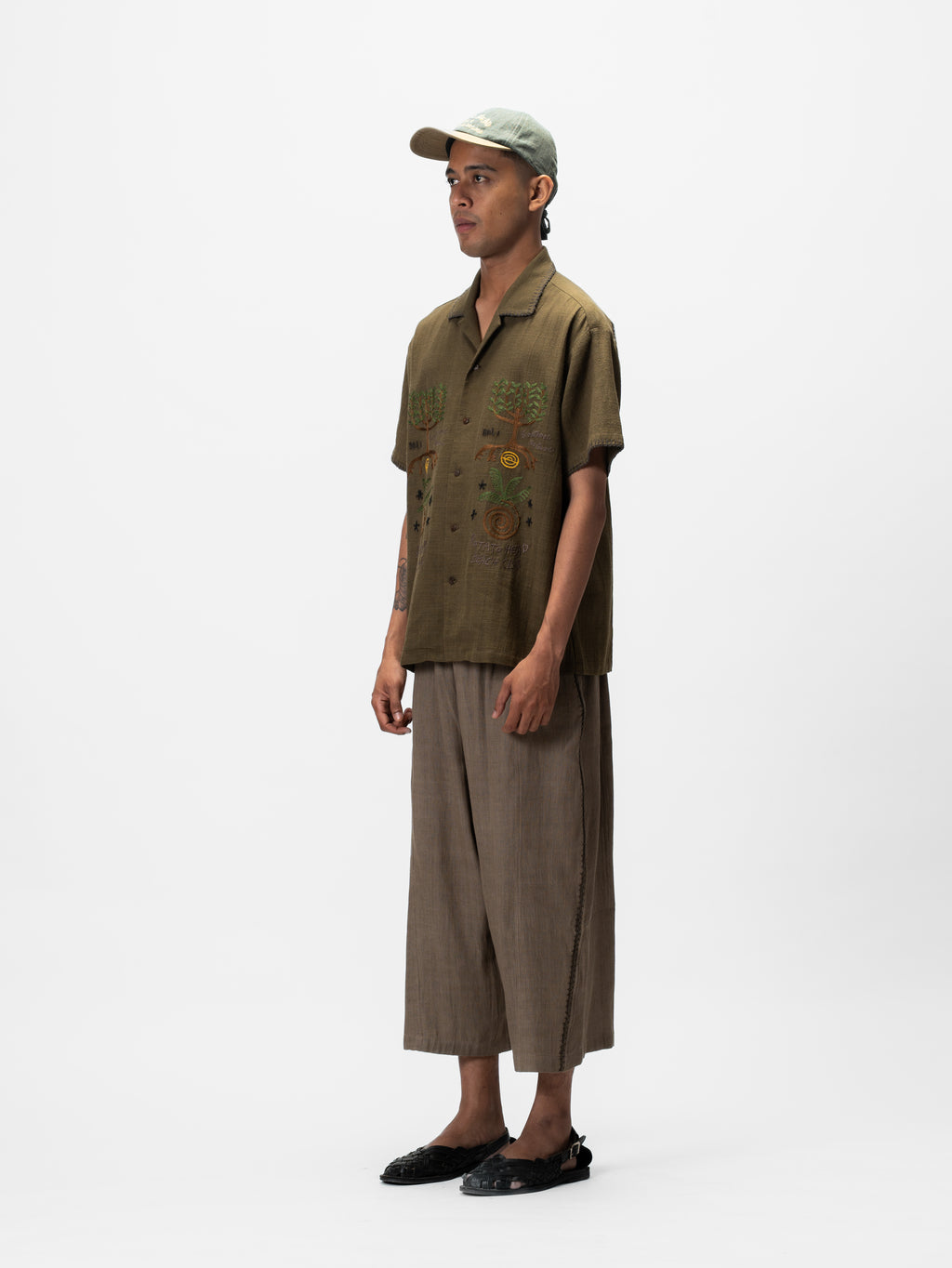 Seeds Of Life Short Sleeve Shirt Olive