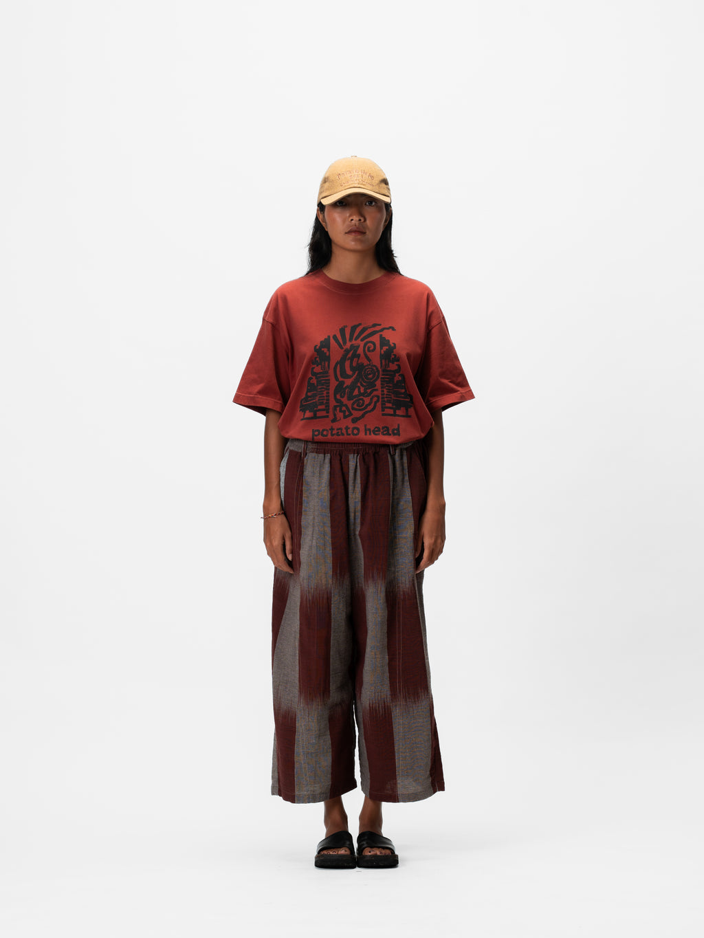 Ikat Curve Trousers Grey