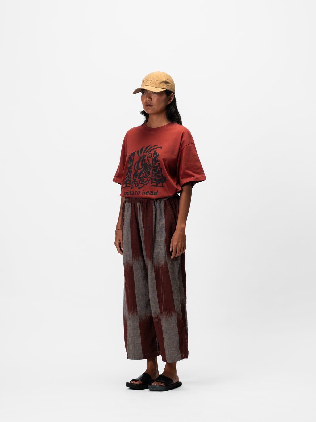Ikat Curve Trousers Grey