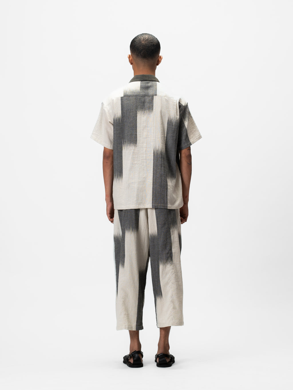 Ikat Short Sleeve Shirt Off White