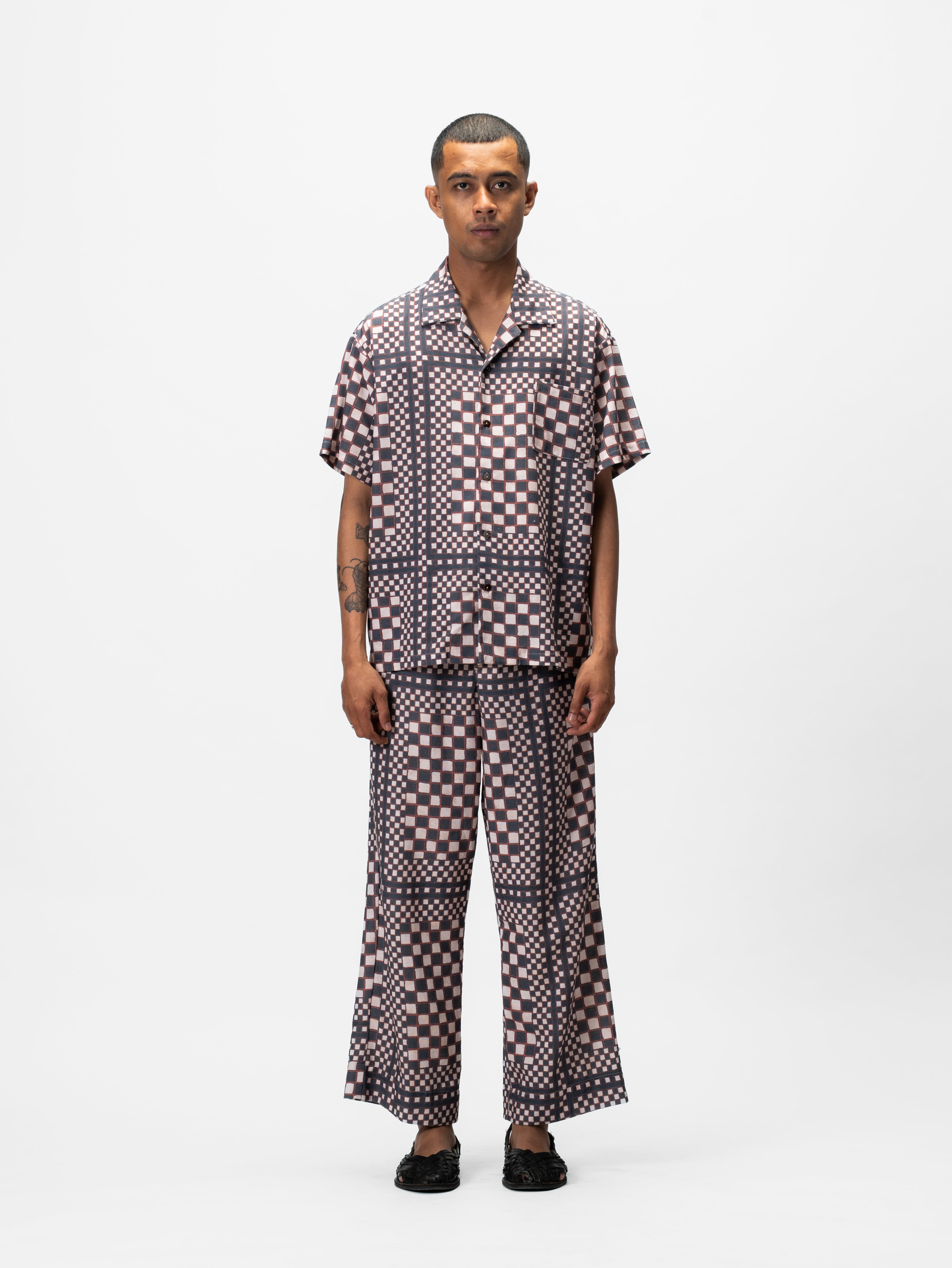 Framed Batik Short Sleeve Shirt