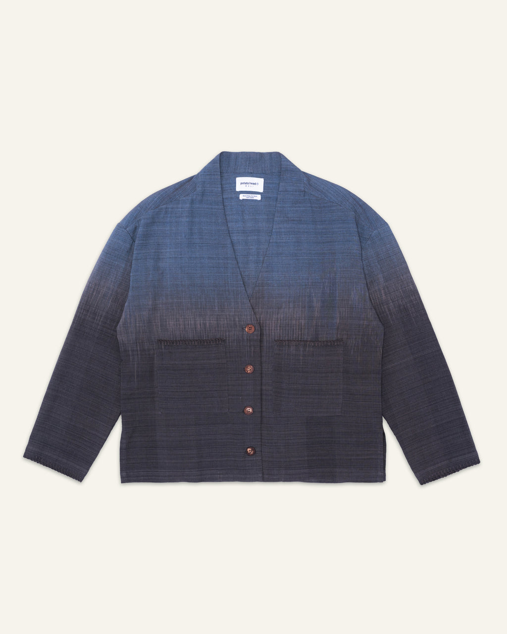 Wrap Ikat Cardigan Blue